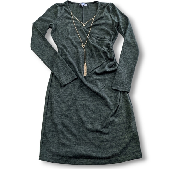 Bailey Blue | Surplice Bodycon Mini Dress+Attached Chain Necklace NWOT - Picture 15 of 15